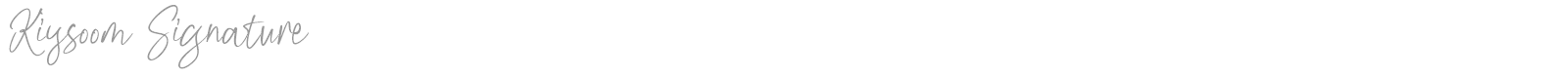 Kiysoom Signature font preview